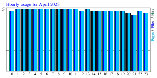 Hourly usage for April 2023
