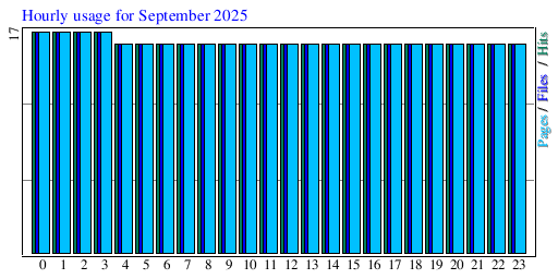 Hourly usage for September 2025