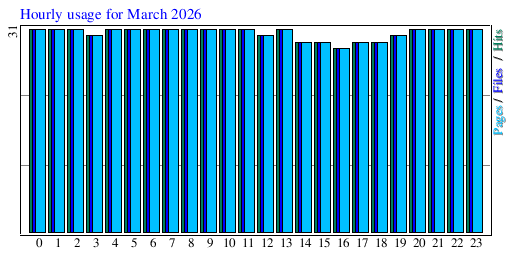Hourly usage for March 2026